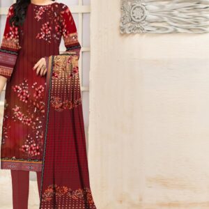 Premium Unstitched Lawn 3-Piece Suit – Designer-Inspired Digital Print | Summer Collection – Design 07