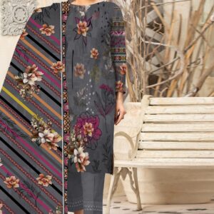 Premium Unstitched Lawn 3-Piece Suit – Designer-Inspired Digital Print | Summer Collection – Design 08