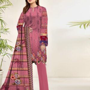 Premium Unstitched Lawn 3-Piece Suit – Designer-Inspired Digital Print | Summer Collection – Design 06