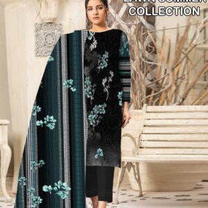 Premium Unstitched Lawn 3-Piece Suit – Designer-Inspired Digital Print | Summer Collection – Design 02